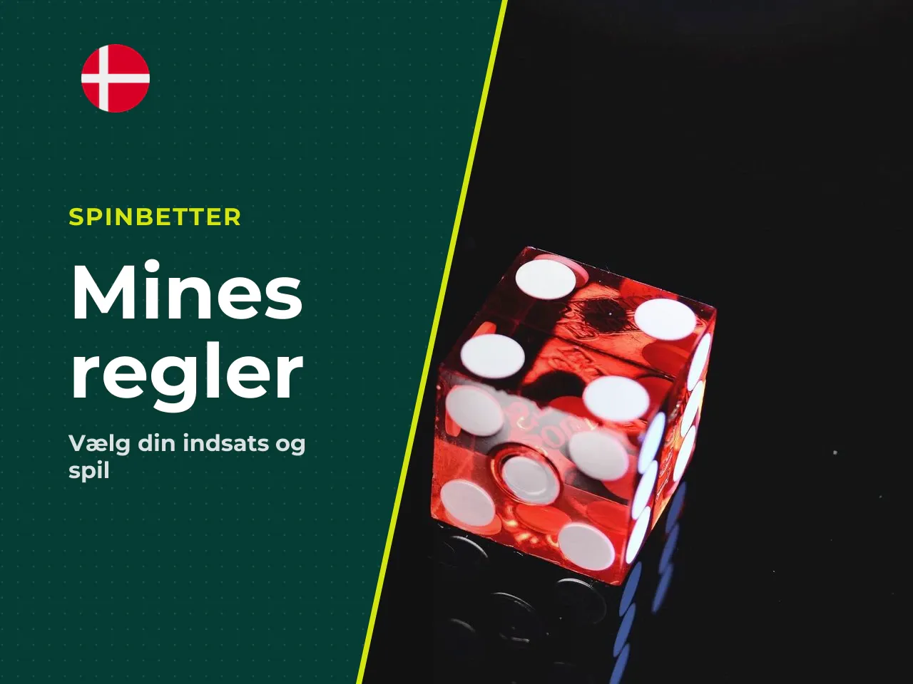 Vælg indsats og antal miner. Først